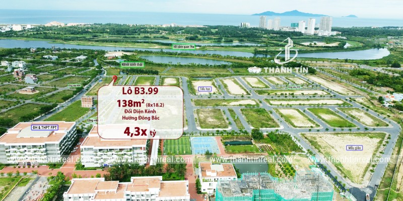 Bán lô biệt thự đối diện Công viên, Kênh sinh thái - Giá chỉ 4,3x tỷ tại FPT Đà Nẵng 