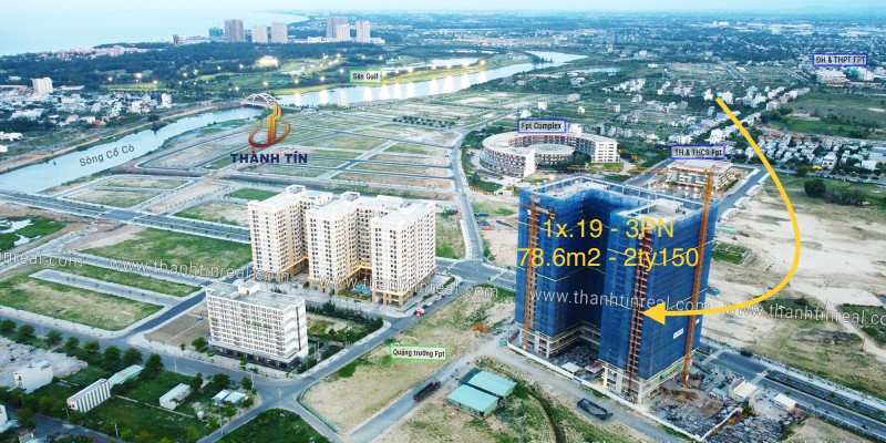  Bán căn hộ chung cư Fpt Plaza2 Đà Nẵng, 3 phòng ngủ, tặng nội thất dính tường